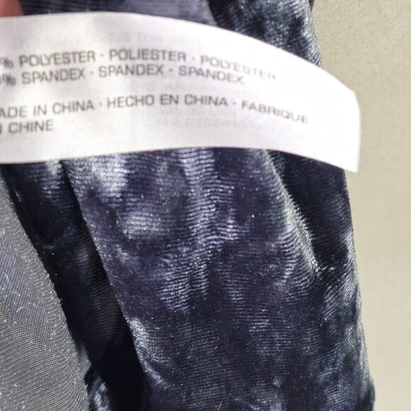 Supplies Crushed Velvet Blue 3/4 Sleeve Top XL - Picture 8 of 9